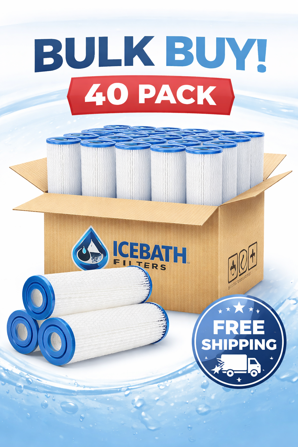 Stronger Ice Bath Filters with Improved Flow Capacity - Bulk 20/40/60 Packs